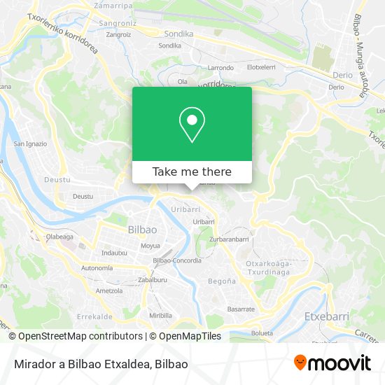 Mirador a Bilbao Etxaldea map