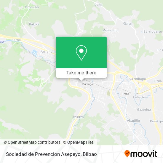 Sociedad de Prevencion Asepeyo map