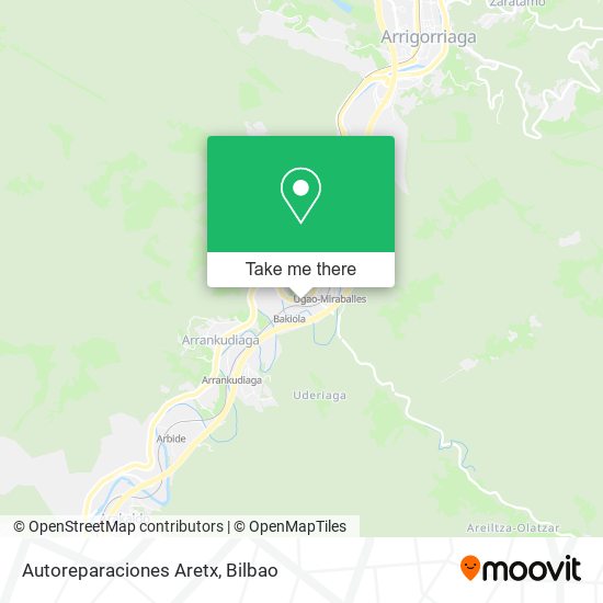 Autoreparaciones Aretx map