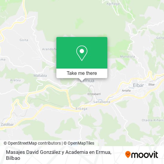 mapa Masajes David González y Academia en Ermua