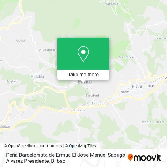 Peña Barcelonista de Ermua El Jose Manuel Sabugo Álvarez Presidente map