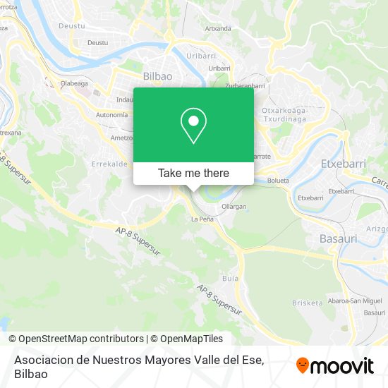 mapa Asociacion de Nuestros Mayores Valle del Ese