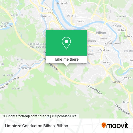 mapa Limpieza Conductos Bilbao