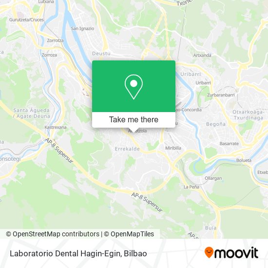 Laboratorio Dental Hagin-Egin map