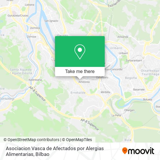 Asociacion Vasca de Afectados por Alergias Alimentarias map