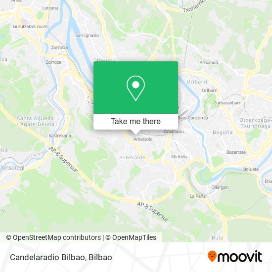 Candelaradio Bilbao map