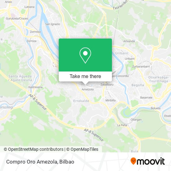 mapa Compro Oro Amezola