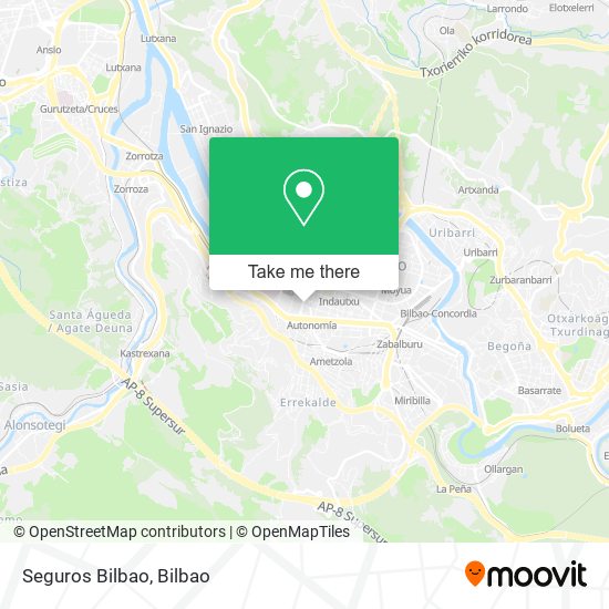 Seguros Bilbao map