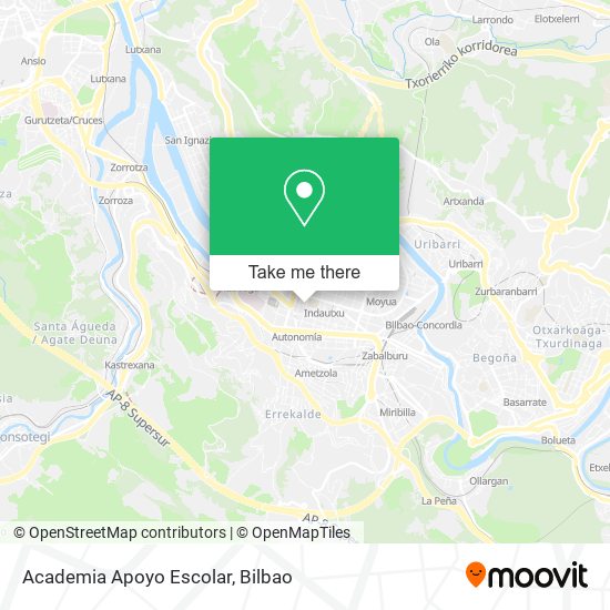 mapa Academia Apoyo Escolar