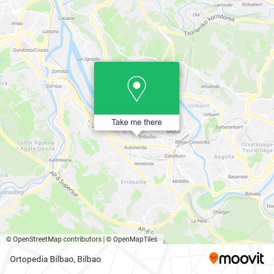 Ortopedia Bilbao map