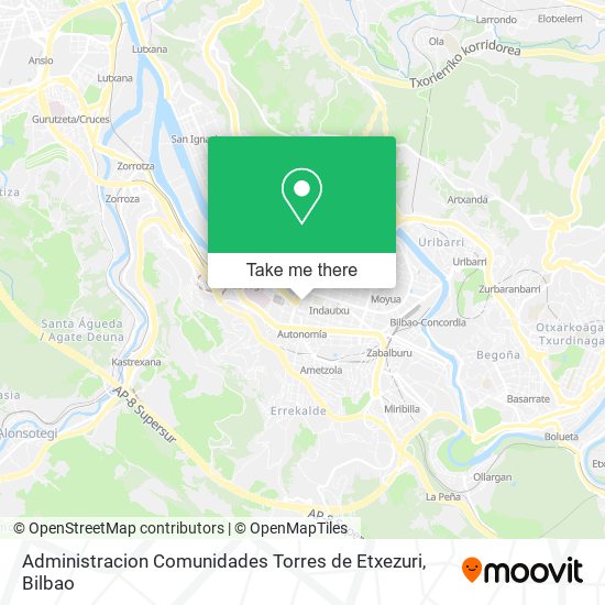 Administracion Comunidades Torres de Etxezuri map