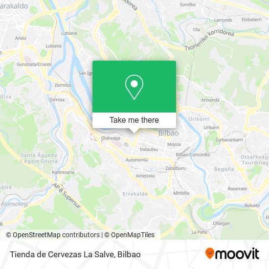 mapa Tienda de Cervezas La Salve