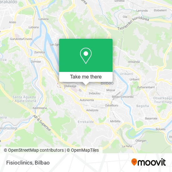 Fisioclinics map