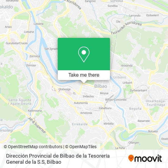 Dirección Provincial de Bilbao de la Tesorería General de la S.S map