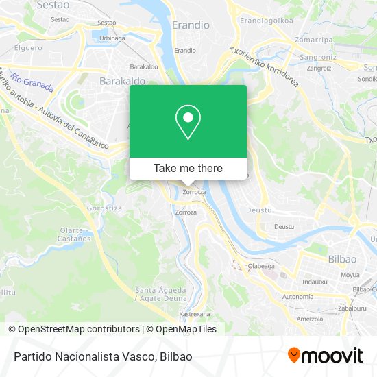 Partido Nacionalista Vasco map