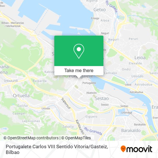 Portugalete Carlos VIII Sentido Vitoria / Gasteiz map