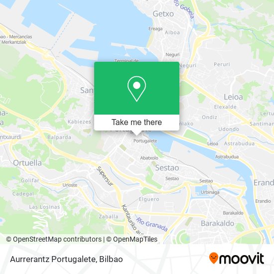 mapa Aurrerantz Portugalete