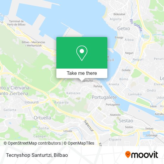 Tecnyshop Santurtzi map