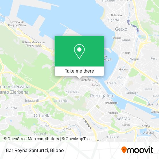 mapa Bar Reyna Santurtzi