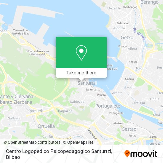 mapa Centro Logopedico Psicopedagogico Santurtzi