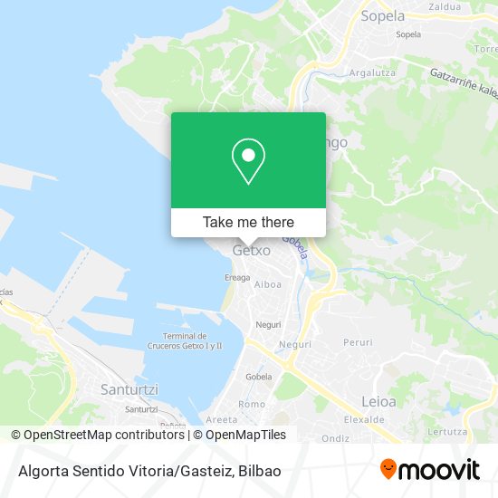 Algorta Sentido Vitoria / Gasteiz map