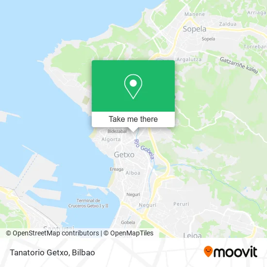 Tanatorio Getxo map