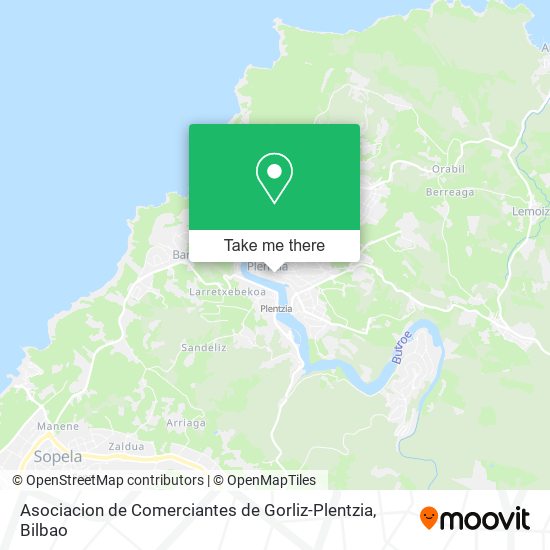 mapa Asociacion de Comerciantes de Gorliz-Plentzia