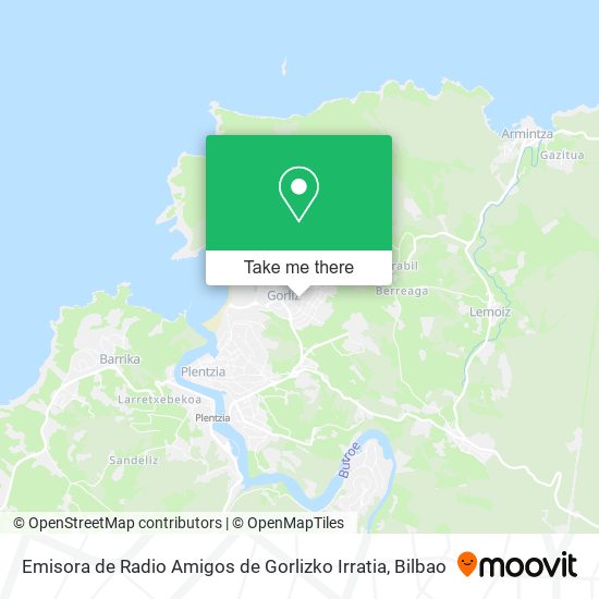 mapa Emisora de Radio Amigos de Gorlizko Irratia