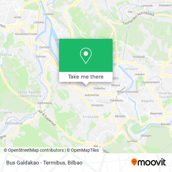 mapa Bus Galdakao - Termibus