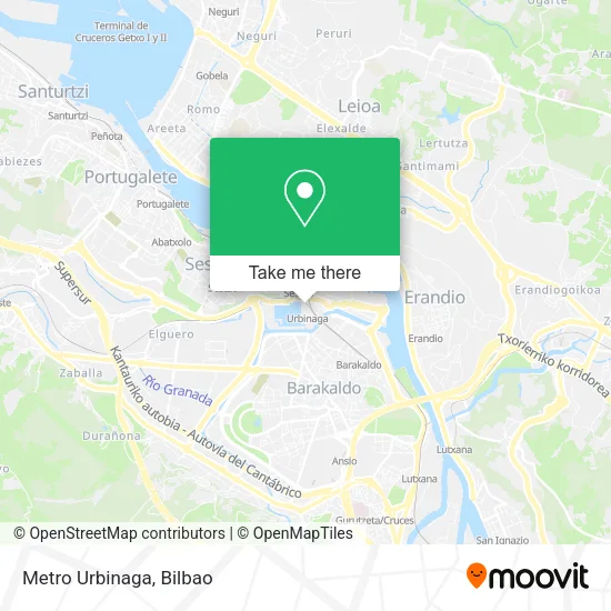 Metro Urbinaga map