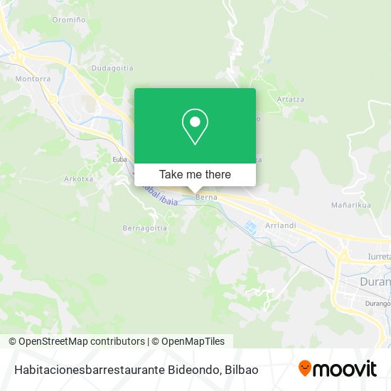 Habitacionesbarrestaurante Bideondo map