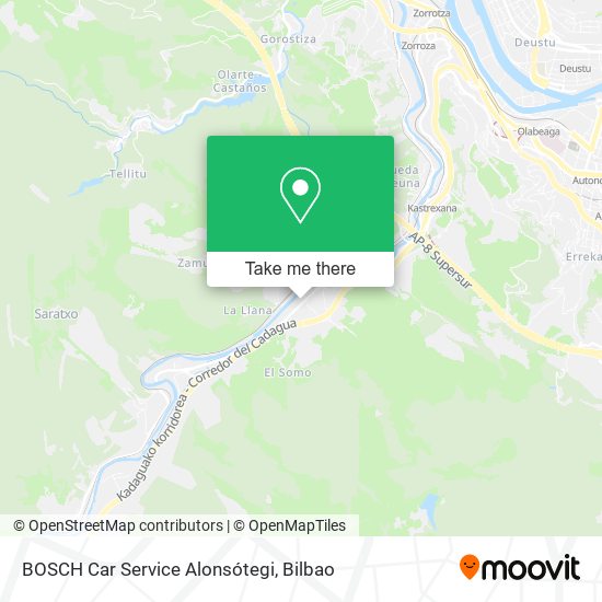 BOSCH Car Service Alonsótegi map