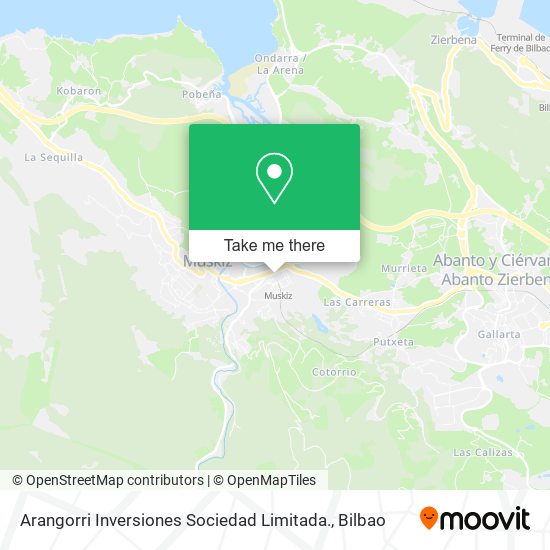Arangorri Inversiones Sociedad Limitada. map