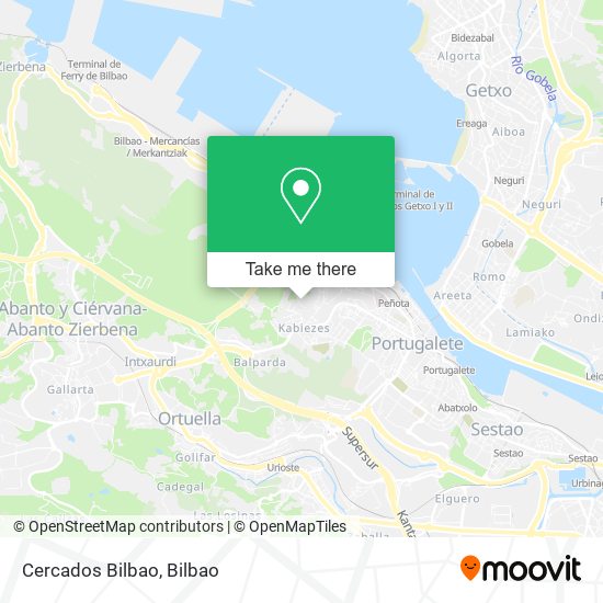 Cercados Bilbao map