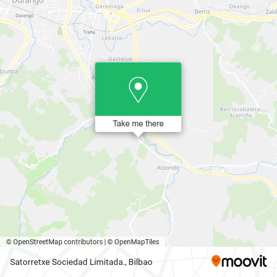 Satorretxe Sociedad Limitada. map