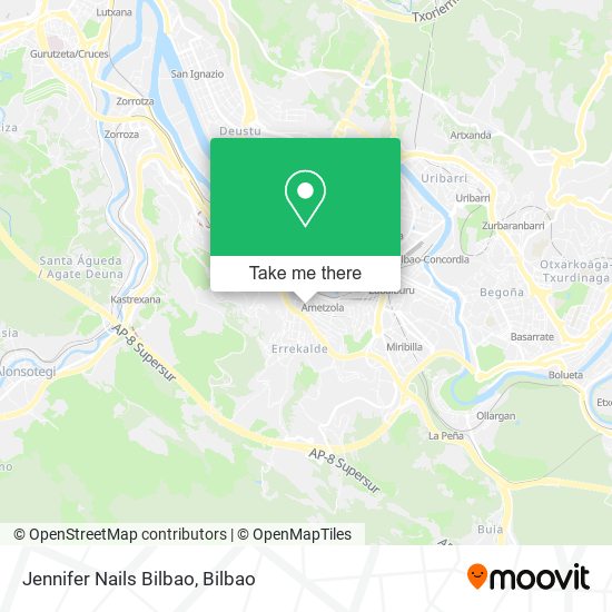 Jennifer Nails Bilbao map