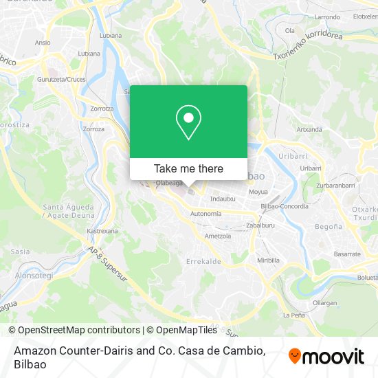 Amazon Counter-Dairis and Co. Casa de Cambio map