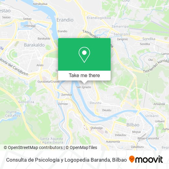 Consulta de Psicología y Logopedia Baranda map