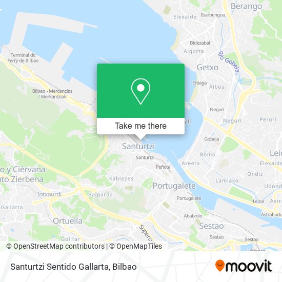 Santurtzi Sentido Gallarta map