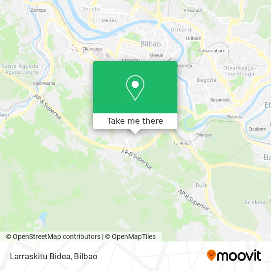 Larraskitu Bidea map