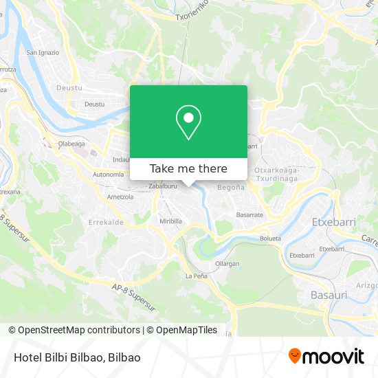 Hotel Bilbi Bilbao map