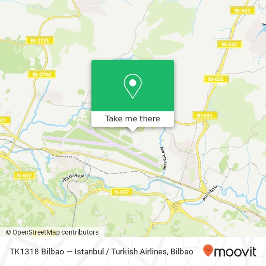 TK1318 Bilbao — Istanbul / Turkish Airlines map