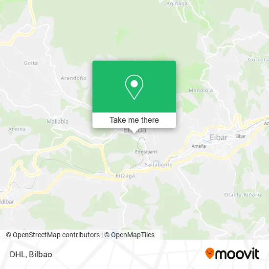 mapa DHL
