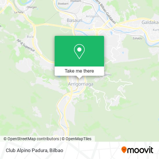 Club Alpino Padura map