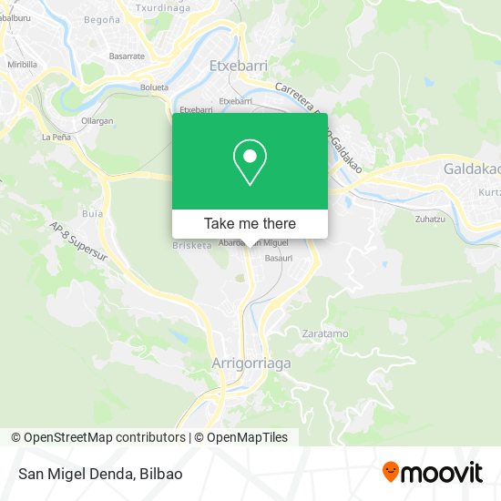 San Migel Denda map