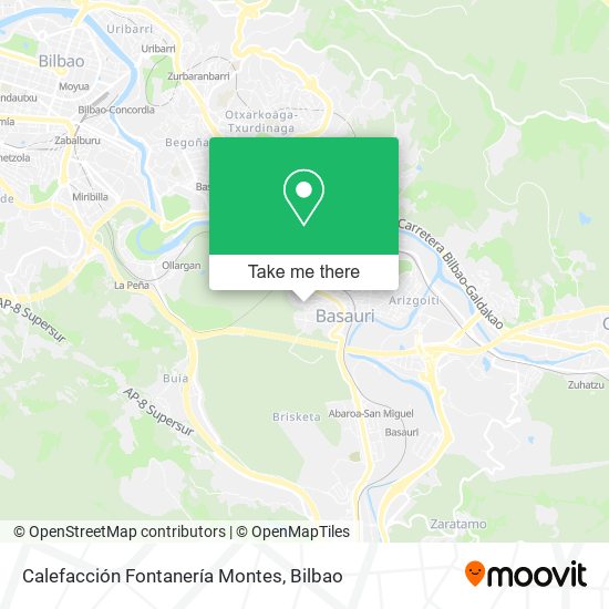 mapa Calefacción Fontanería Montes