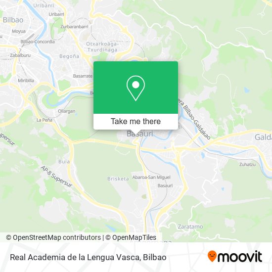 Real Academia de la Lengua Vasca map