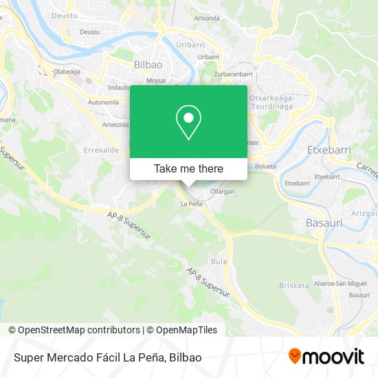 mapa Super Mercado Fácil La Peña