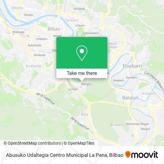 Abusuko Udaltegia Centro Municipal La Pena map