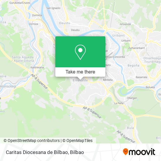 mapa Caritas Diocesana de Bilbao